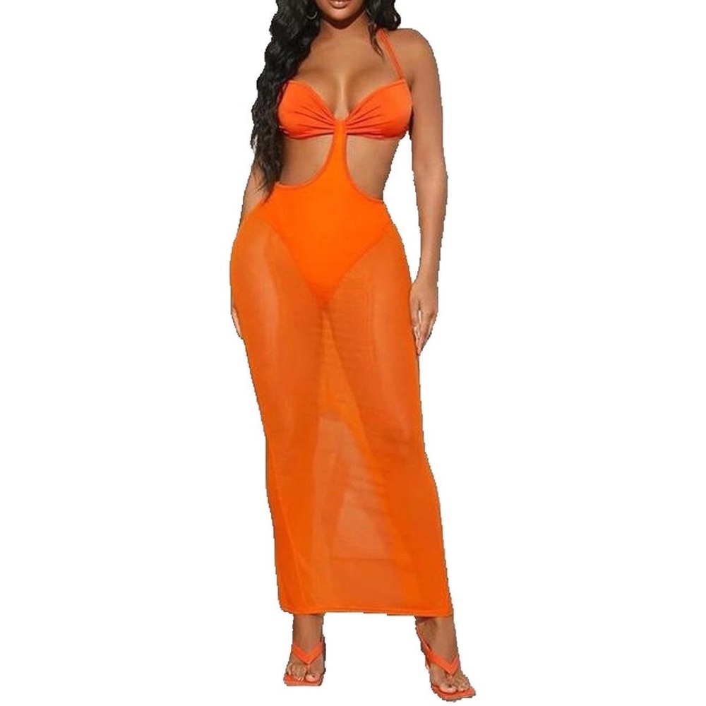 orange summer dress/cover-up 🍑
